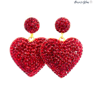 Heart Crystal 925 Sterling Silver Earrings - Born To Glam