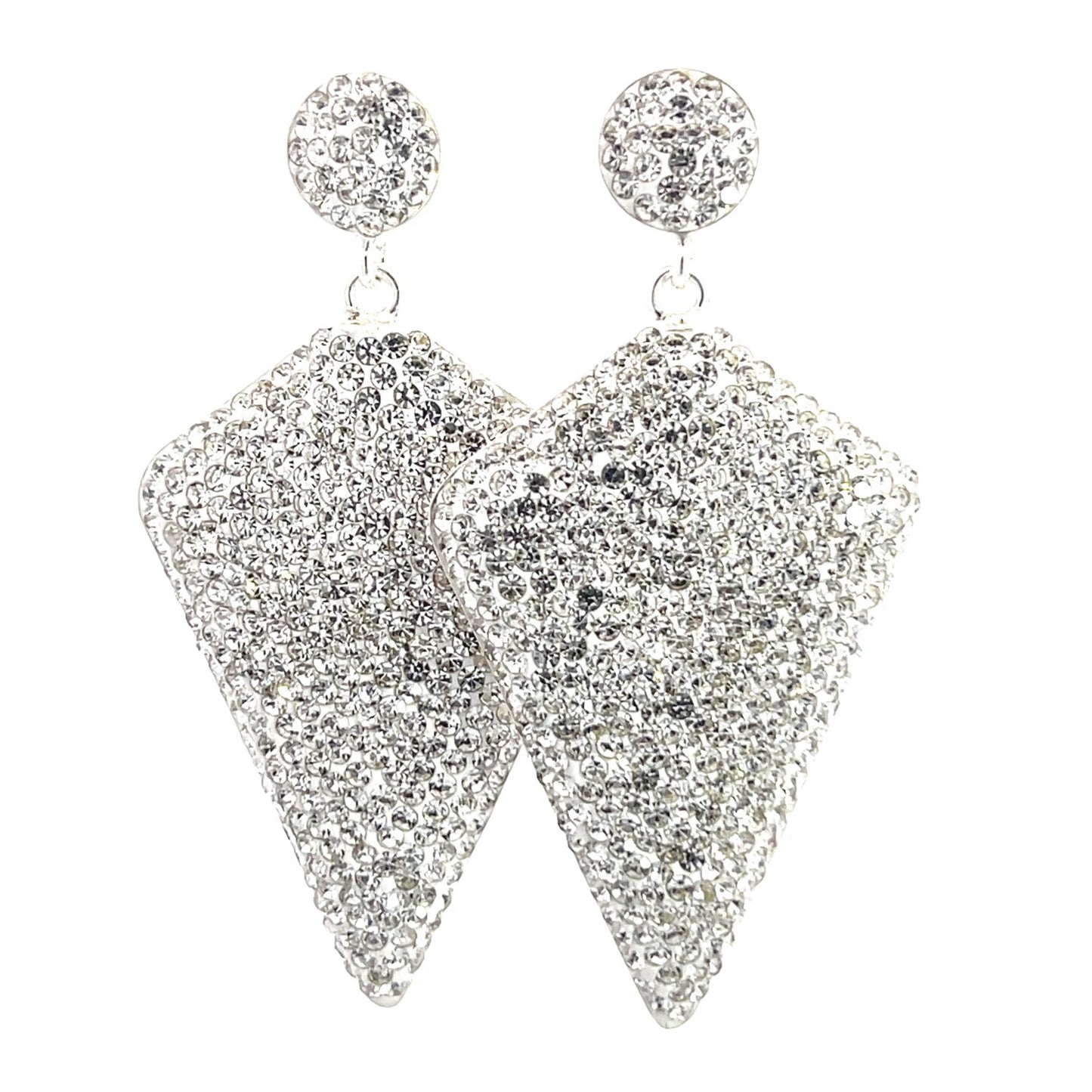 Kite Crystal 925 Sterling Silver Drop Earrings - Born To Glam Born To Glam