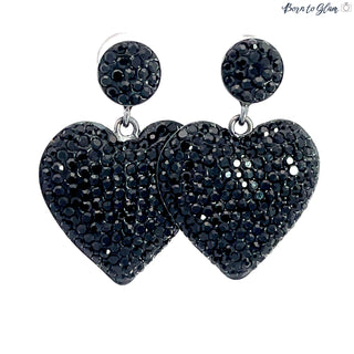 Heart Crystal 925 Sterling Silver Earrings - Born To Glam