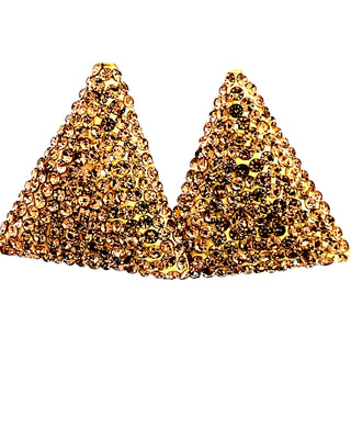Triangle Crystal 925 Sterling Silver Stud Earrings - Born To Glam
