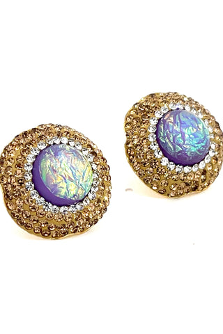 Mixed Cubic Zirconia Crystal Stud Earrings - Born To Glam