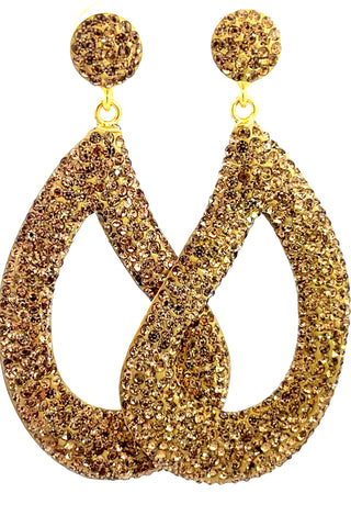 Curved Open Teardrop 925 Sterling Silver Statement Earring - Born To Glam