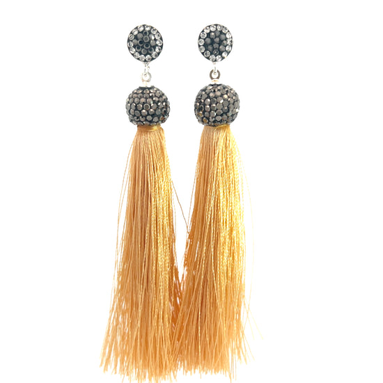 Vibrant 925 Sterling Silver Tassel Earring - Born To Glam Born To Glam