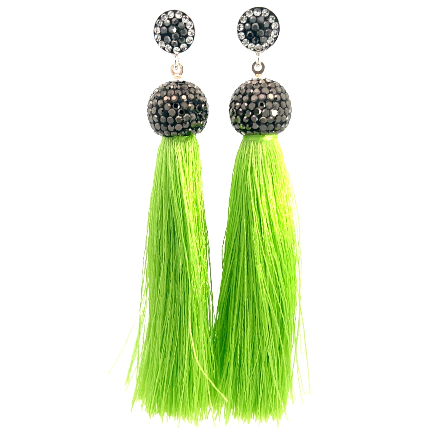 Vibrant 925 Sterling Silver Tassel Earring - Born To Glam Born To Glam