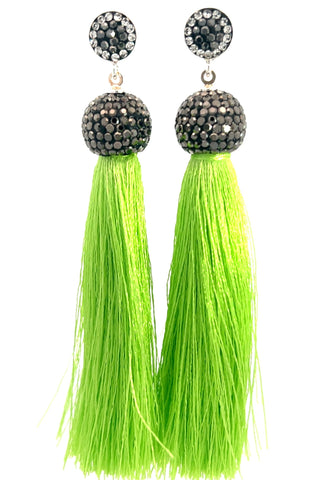 Vibrant 925 Sterling Silver Tassel Earring - Born To Glam