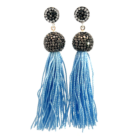 Vibrant 925 Sterling Silver Tassel Earring - Born To Glam Born To Glam