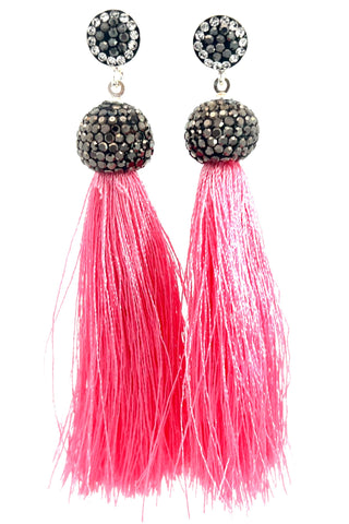 Vibrant 925 Sterling Silver Tassel Earring - Born To Glam