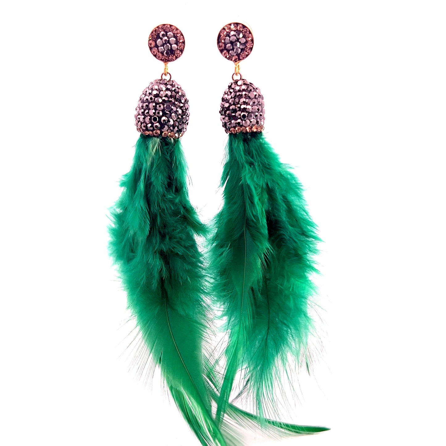 Feather 925 Sterling Silver Statement Earring - Born To Glam Born To Glam