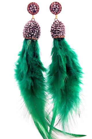 Feather 925 Sterling Silver Statement Earring - Born To Glam