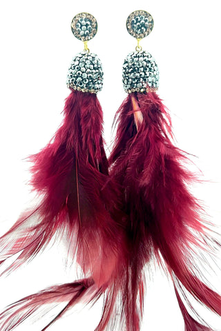 Feather 925 Sterling Silver Statement Earring - Born To Glam