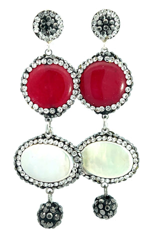 Agate & Pearl 925 Sterling Silver Earring - Born To Glam