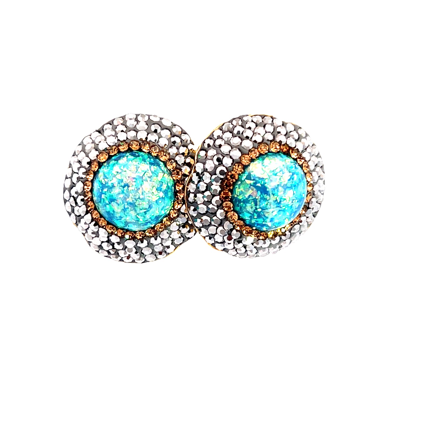 Mixed Cubic Zirconia Crystal Stud Earrings - Born To Glam Born To Glam