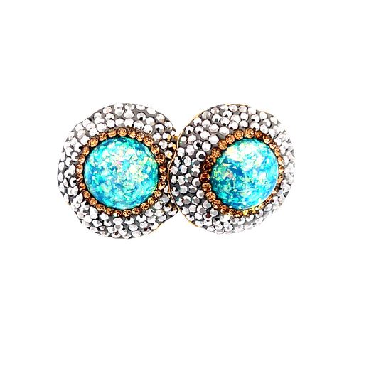 Mixed Cubic Zirconia Crystal Stud Earrings - Born To Glam Born To Glam