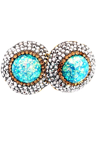 Mixed Cubic Zirconia Crystal Stud Earrings - Born To Glam