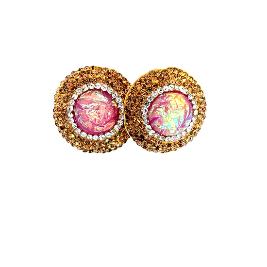 Mixed Cubic Zirconia Crystal Stud Earrings - Born To Glam Born To Glam