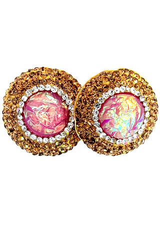 Mixed Cubic Zirconia Crystal Stud Earrings - Born To Glam