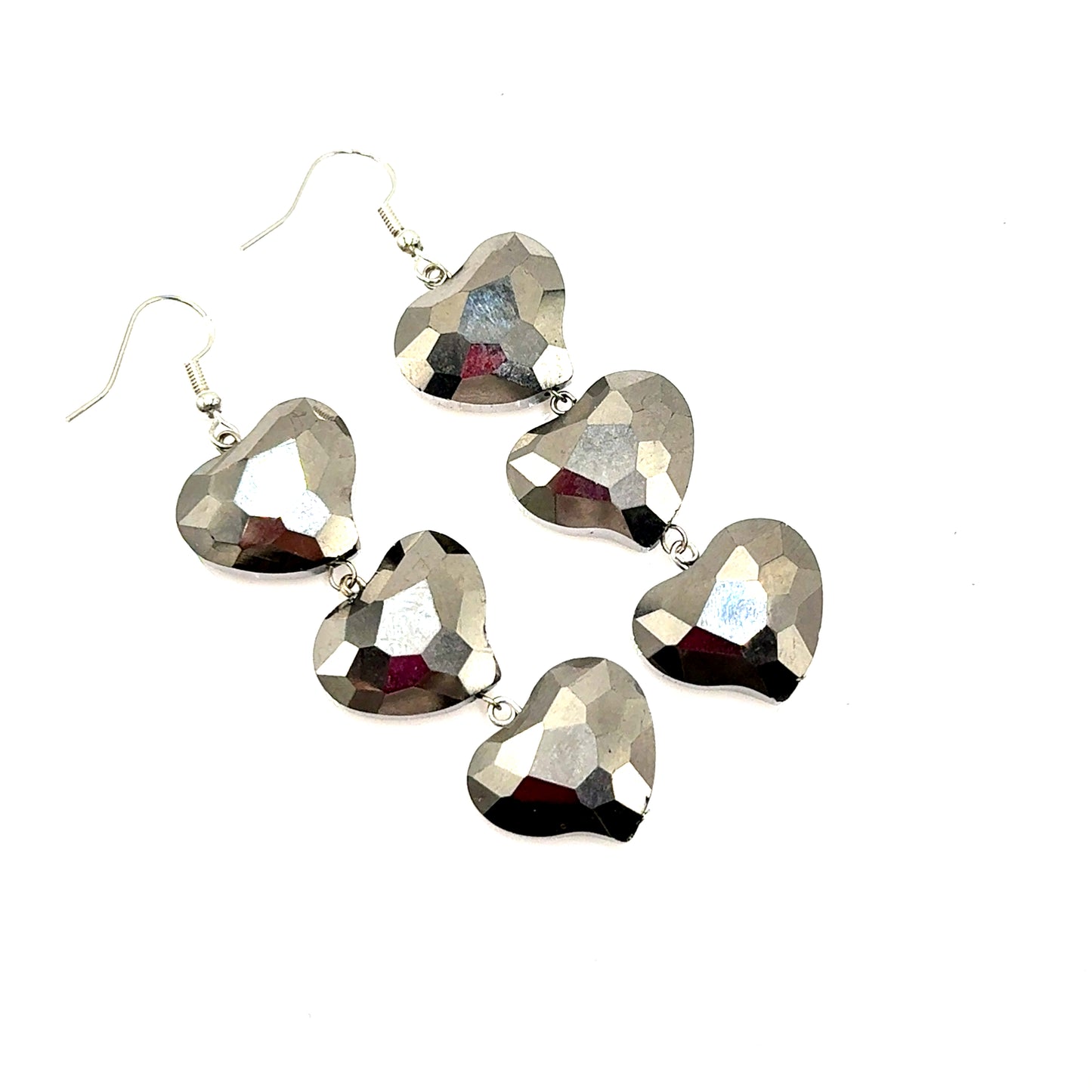 Crystal Heart Sterling Silver Dangle Earring Born To Glam