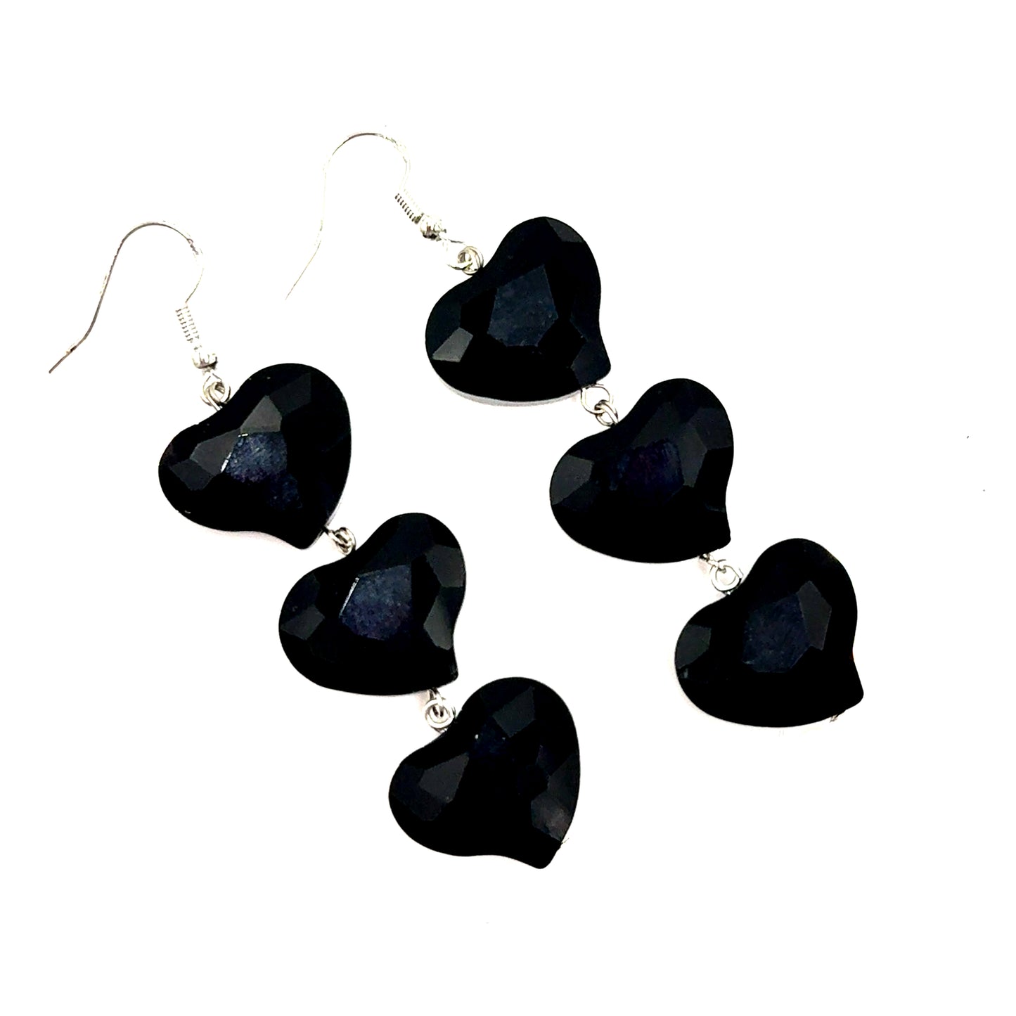 Crystal Heart Sterling Silver Dangle Earring Born To Glam