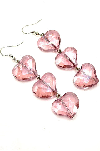 Crystal Heart Sterling Silver Dangle Earring - Born To Glam