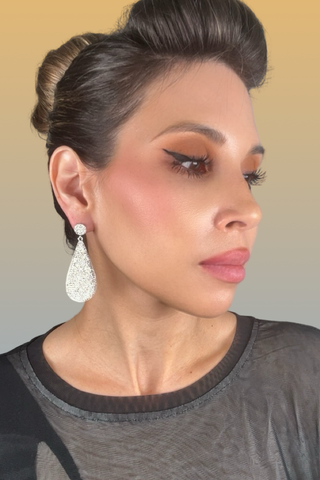 Teardrop 925 Sterling Silver Drop Earrings - Born To Glam