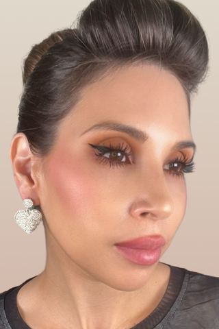 Heart Crystal 925 Sterling Silver Earrings - Born To Glam