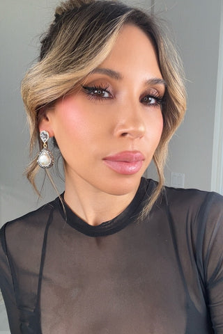 Teardrop Gemstone Crystal Drop Earrings - Born To Glam