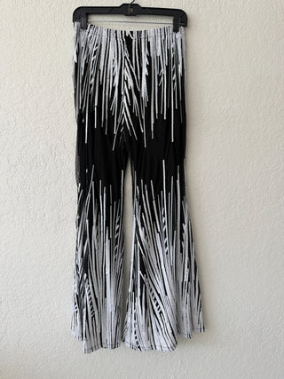 Black/White Sequin Linear Pant - Born To Glam