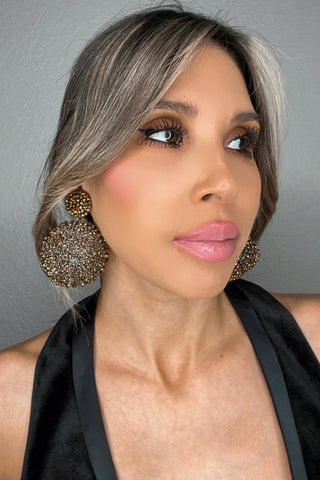 Crystal Sphere Statement Clip On Earring - Born To Glam