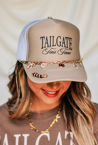 Tailgate Tini Time Khaki/White Trucker - Born To Glam