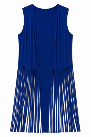 Royal Blue Fringe Statement Top