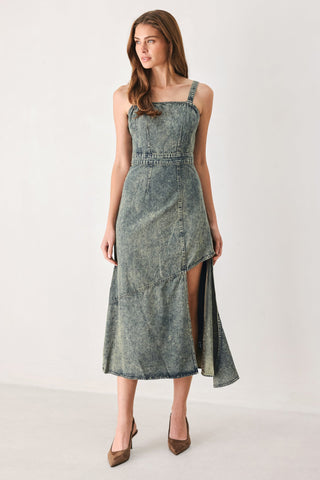 Exotic Breeze Denim Midi Dress - Born To Glam