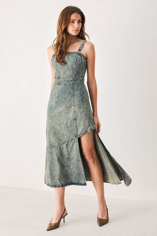 Exotic Breeze Denim Midi Dress - Born To Glam
