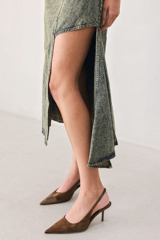 Exotic Breeze Denim Midi Dress - Born To Glam