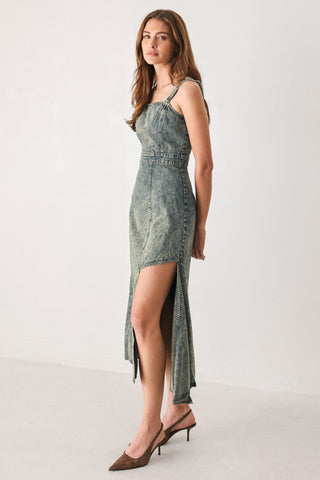 Exotic Breeze Denim Midi Dress - Born To Glam