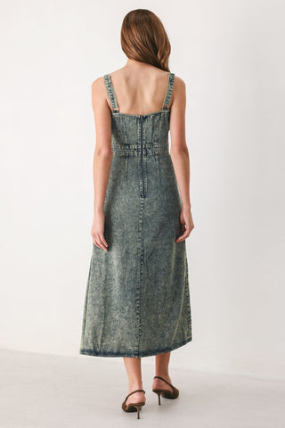 Exotic Breeze Denim Midi Dress - Born To Glam