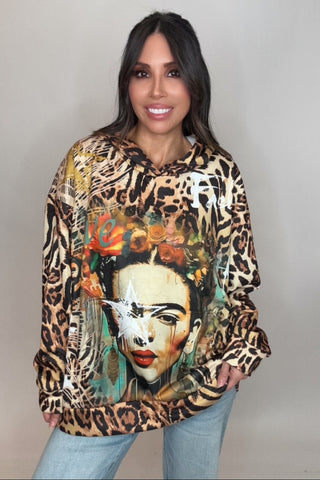 Frida Hoodie Sweatshirt - Born To Glam