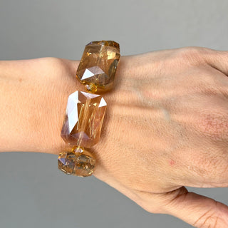 Rectangle Crystal Stretch Bracelet - Born To Glam