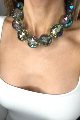 30mm Crystal Sphere Short Necklace - Born To Glam