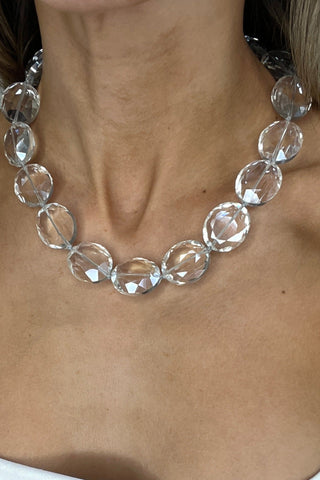 Crystal Oval Short Necklace - Born To Glam