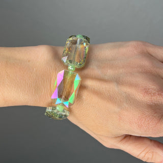 Rectangle Crystal Stretch Bracelet - Born To Glam