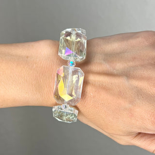 Rectangle Crystal Stretch Bracelet - Born To Glam