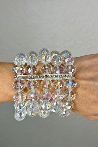 Multistrand Crystal Statement Bracelet - Born To Glam