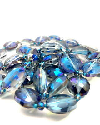 Crystal Oval Long Necklace - Born To Glam