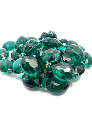 Crystal Oval Long Necklace - Born To Glam