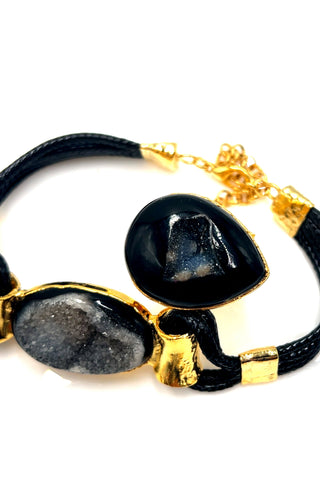 Agate Gemstone Necklace & Bracelet Set - Born To Glam