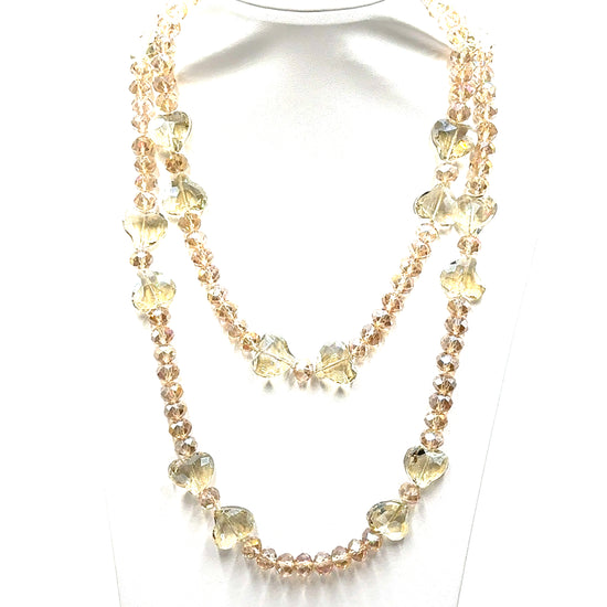 Crystal Hearts Long Necklace - Born To Glam Born To Glam