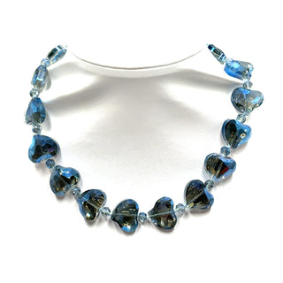 Crystal Heart Short Necklace - Born To Glam