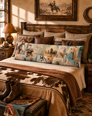Baha Ranch Bohemian Dreams Western Body Pillow Cover Made in America - Born To Glam