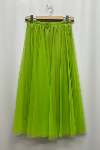 Style the Tulle Pleated Midi Skirt exclusively at Born To Glam