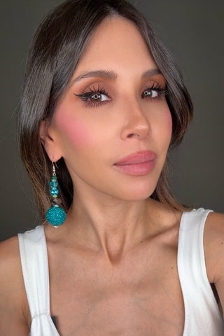 Turquoise Gumball Statement Earring - Born To Glam